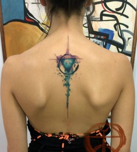 Back watercolor tattoo Back watercolor tattoo