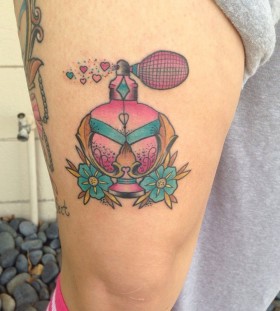 Beautiful perfume bottle tattoo