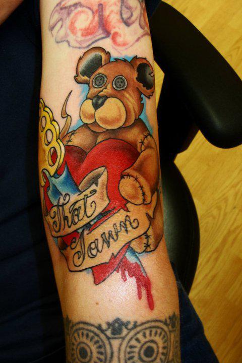 Beautiful teddy bear tattoo