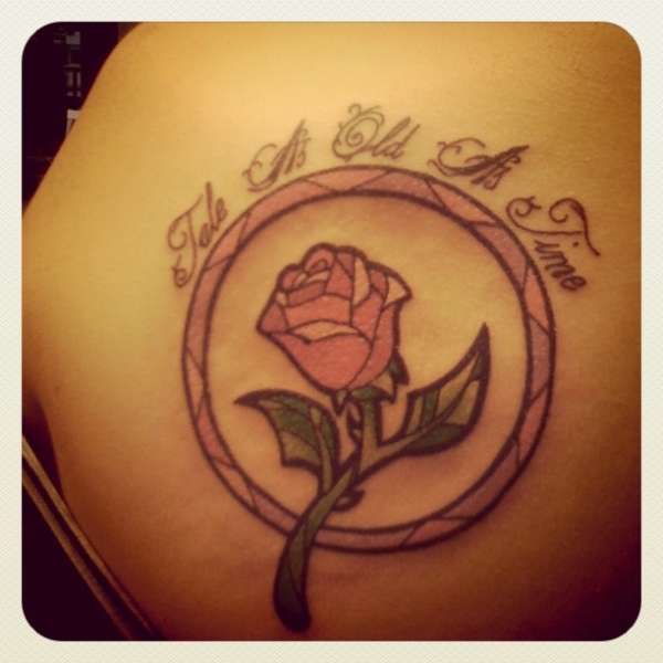 Beauty and the beast enchanted rose tattoo