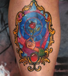Beauty and the beast mirror tattoo