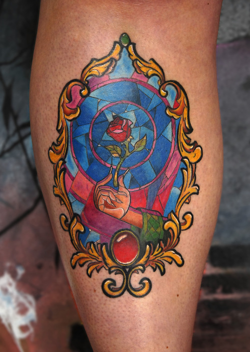 Beauty and the beast mirror tattoo