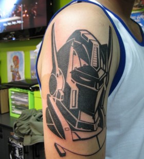 Black ink transformers tattoo