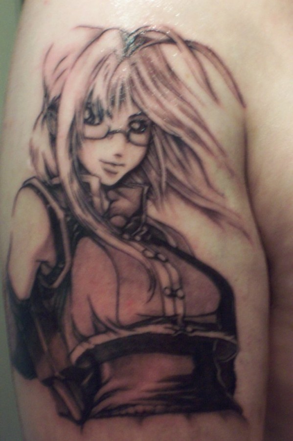 Black manga anime tattoo