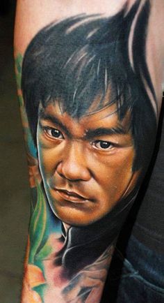 Bruce Lee tattoo by Kyle Cotterman