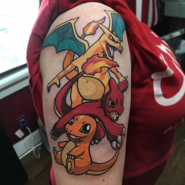 charmande-evolution-pokemon-tattoo