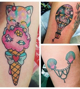 Colorful pictures tattoo by lauren winzer