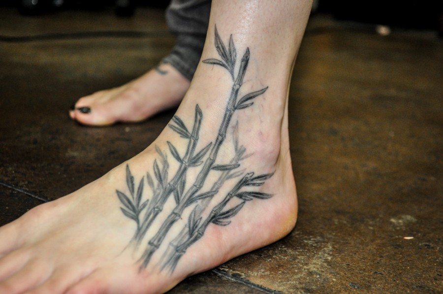 Cool bamboo foot tattoo