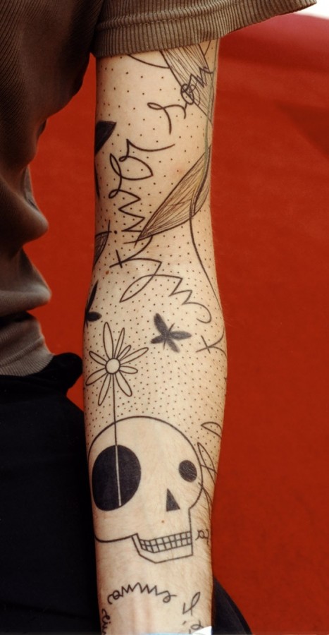 Cool doodles tattoo by Yann Black