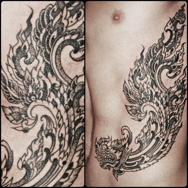 Cool dragon tattoo by Pepe Vicio