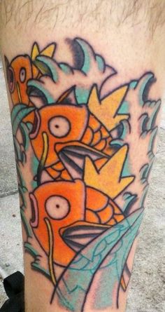 Cool magikarp pokemon tattoo