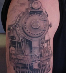 Cool old train tattoo