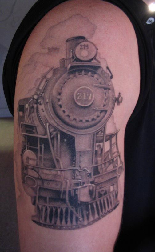 Cool old train tattoo