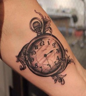 Cool pocket watch tattoo