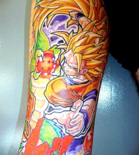 Cool super saiyan goku tattoo