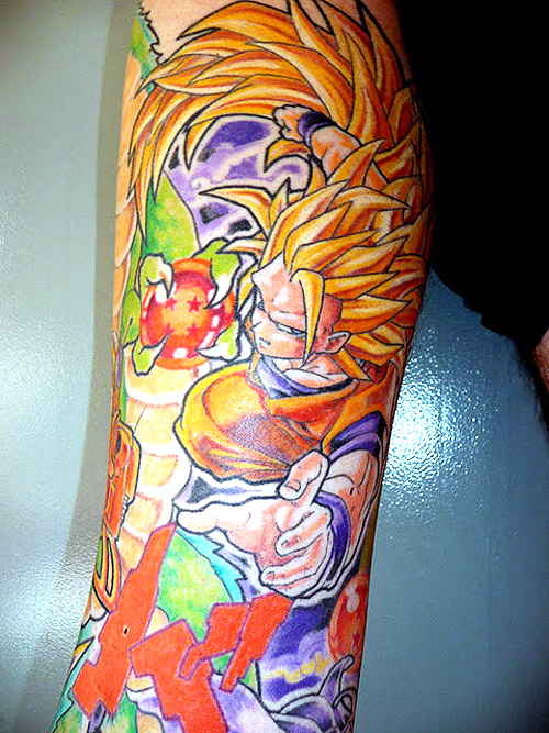 Cool super saiyan goku tattoo