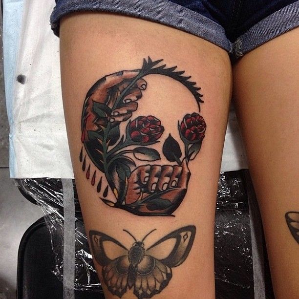 Creative skull tattoo by James McKenna