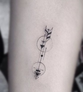 Cute arrow tattoo by Dr Woo