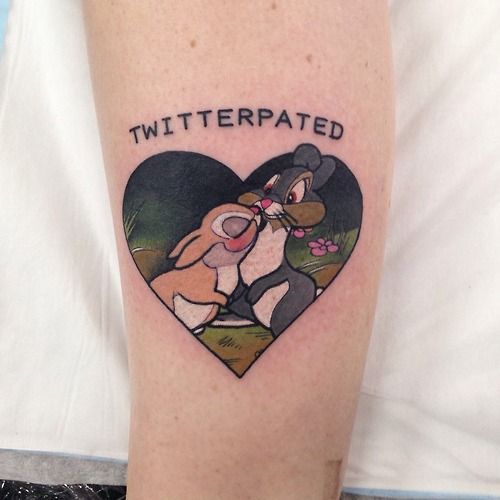 Cute bunnies tattoo by Dan Molloy