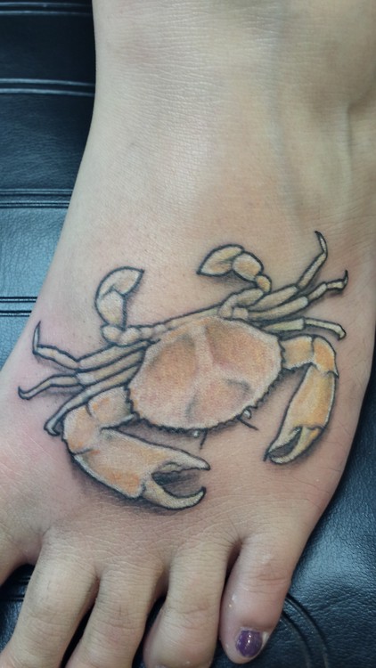 Cute crab foot tattoo