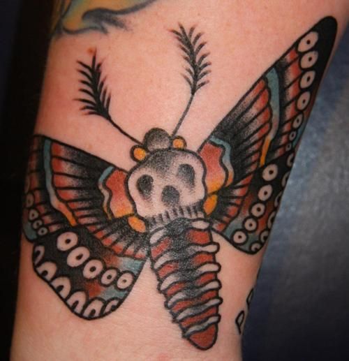 Death head moth tattoo