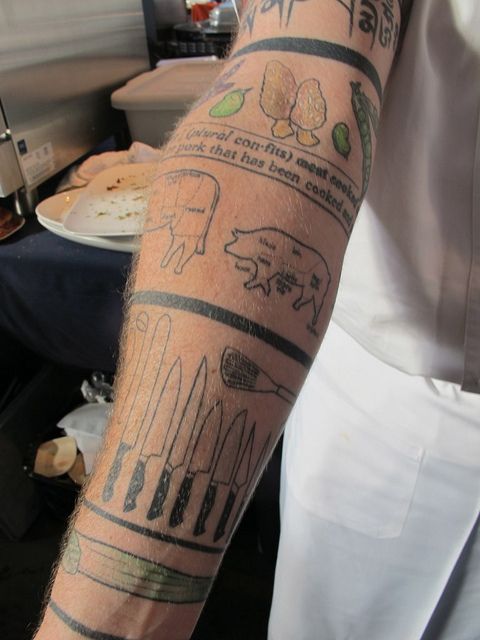 Different meet food tattoo