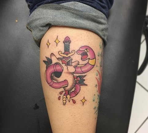 Ekans Pokemon tattoo