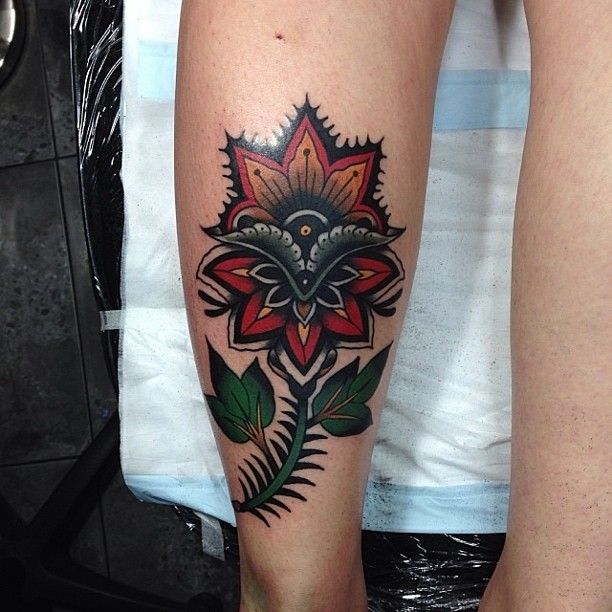 Flower tattoo by James McKenna