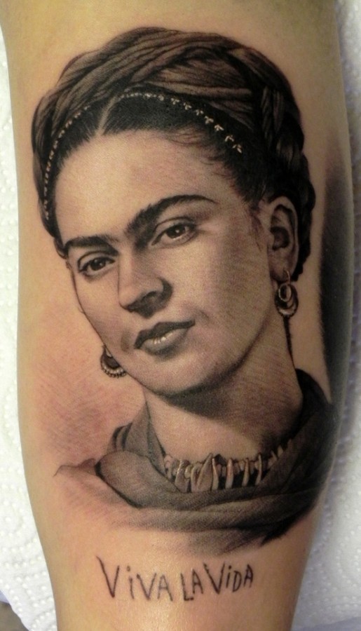 Frida Kahlo tattoo by Xavier Garcia Boix