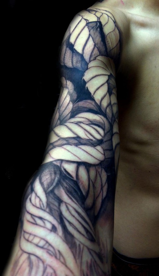 Full arm rope tattoo