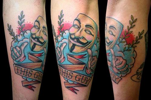 Funny V for vendetta tattoo