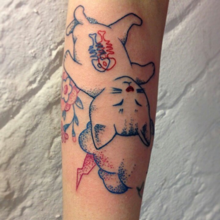 Funny cat tattoo