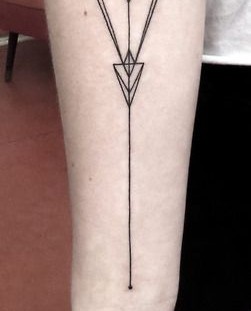 Geometric black arm tattoo