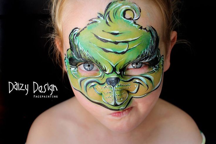 Girl face grinch christmas tattoo