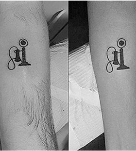 Gorgeous black telephone tattoo