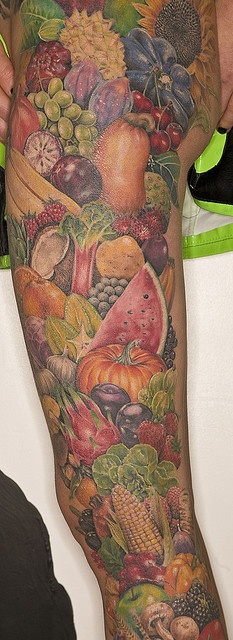 Gorgeous looking fruit tattoo