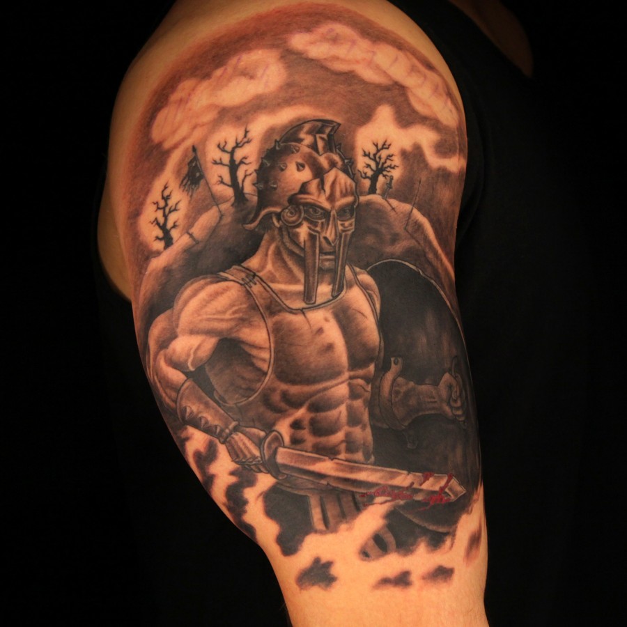 Great gladiator arm tattoo