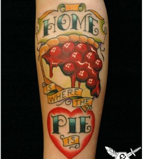 Home green food tattoo