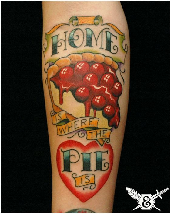 Home green food tattoo