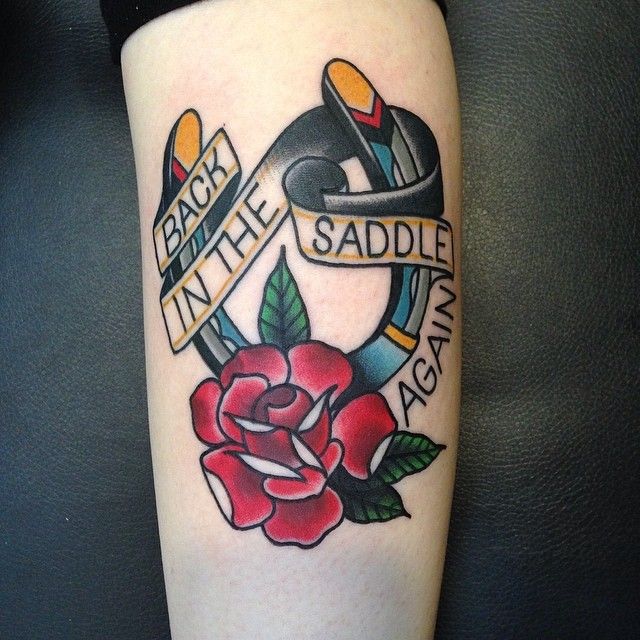Horse shoe tattoo by Amanda Leadman