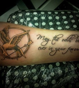 Hunger games mockingjay quote tattoo