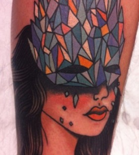 Indian girl's tattoo by lauren winzer