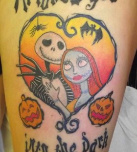 Jack skellington and quote tattoo