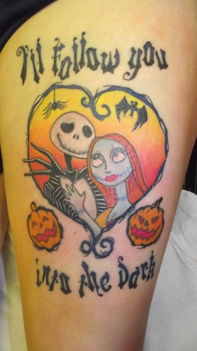 Jack skellington and quote tattoo