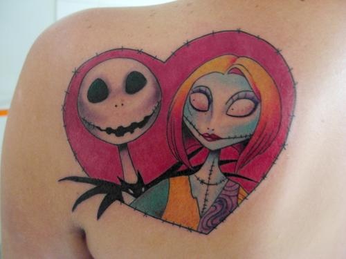 Jack skellington heart tattoo