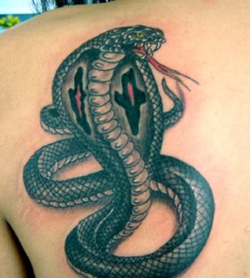 King cobra back tattoo