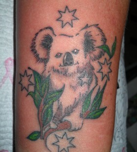 Koala on a branch tattoo