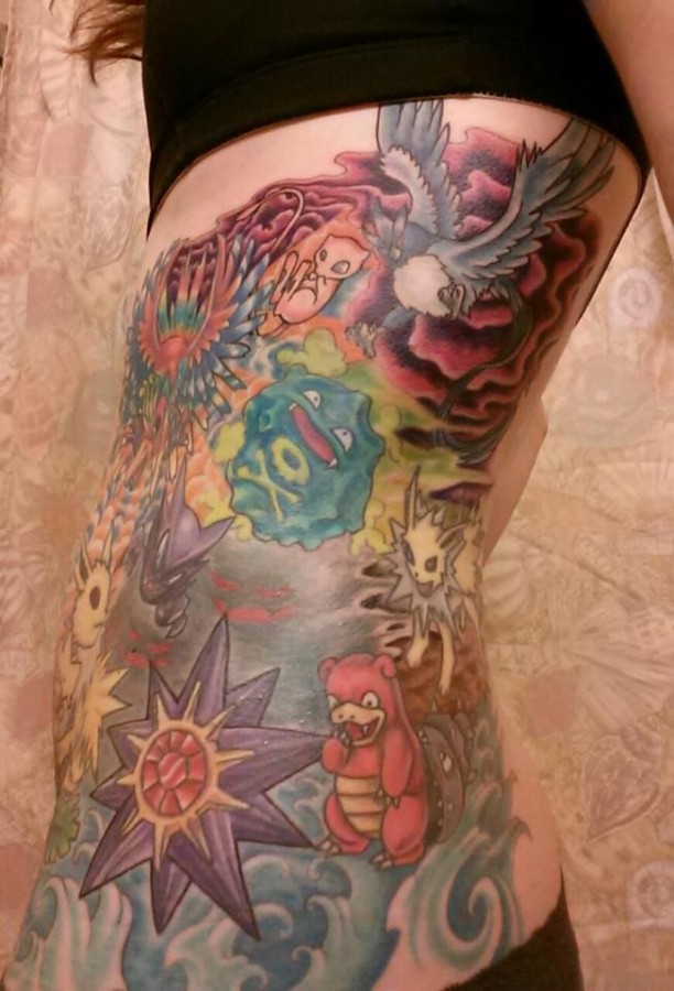 Large pokemon side tattoo