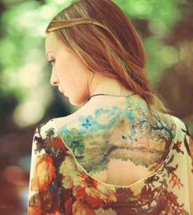 Late Summer Day Watercolor Tattoo Late Summer Day Watercolor Tattoo