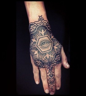 Lovely hand tattoo by Brian Gomes